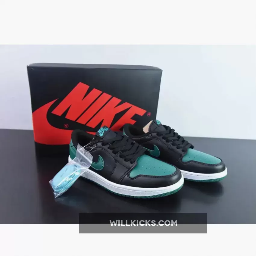 Air Jordan 1 Low OG Black/Gorge Green