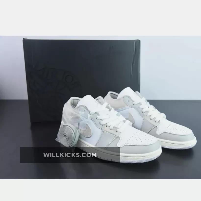 Air Jordan 1 Low OG EX Tech Grey/Light Orewood Brown-White