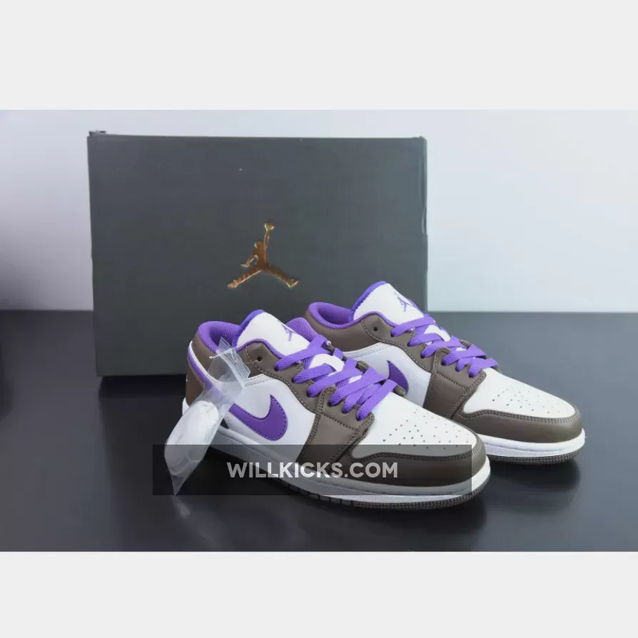 Air Jordan 1 Low Palomino/Wild Berry-White