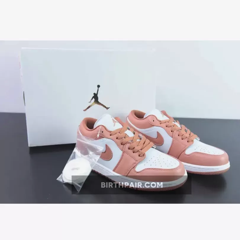 Air Jordan 1 Low Pure Platinum/Sky J Orange-White