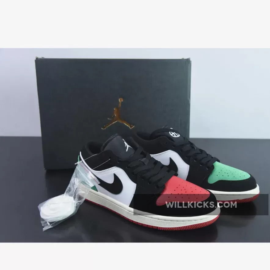 Air Jordan 1 Low "Quai 54" White/Black-Red-Green