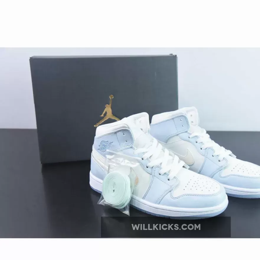 Air Jordan 1 Mid GS "Glitter Swoosh"