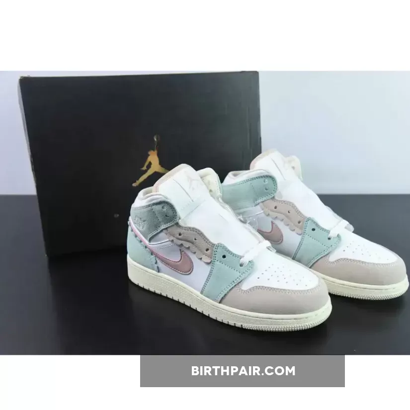 Air Jordan 1 Mid SE GS "Pink Oxford"