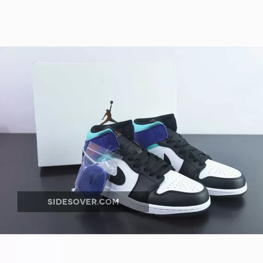 Air Jordan 1 Mid White/Court Purple-Tropical Twist