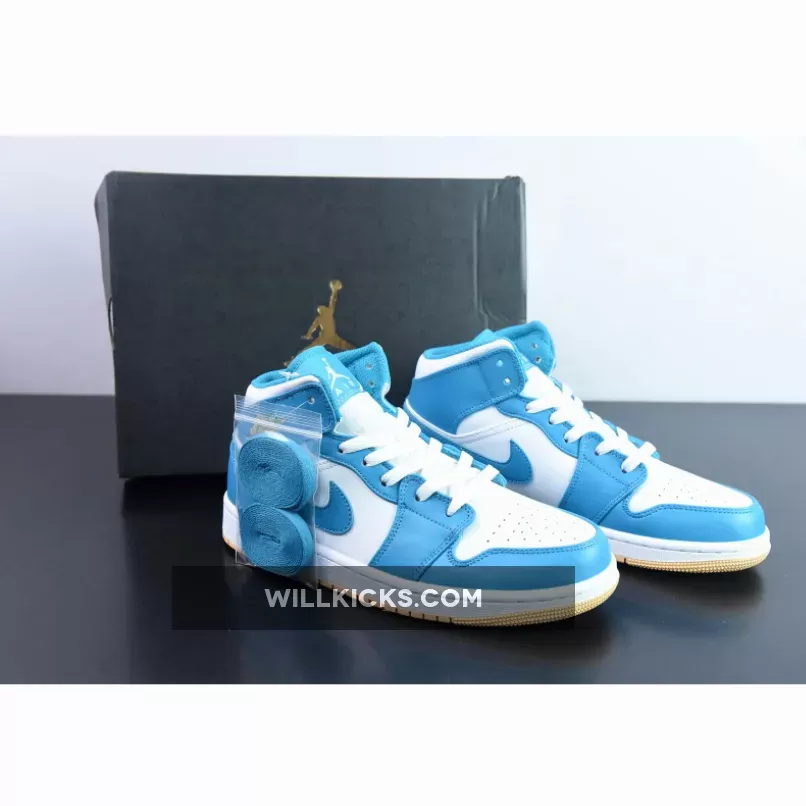 Air Jordan 1 Mid White Teal