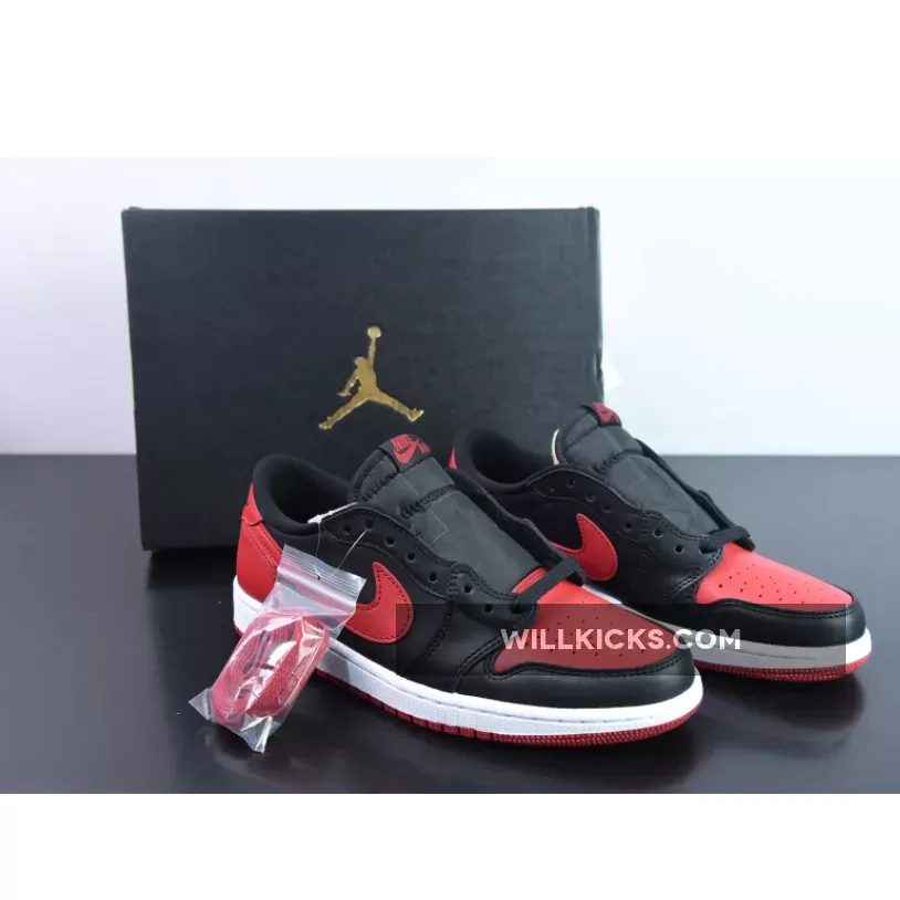 Air Jordan 1 Retro Low OG "Bred" Black/Varsity Red-Sail