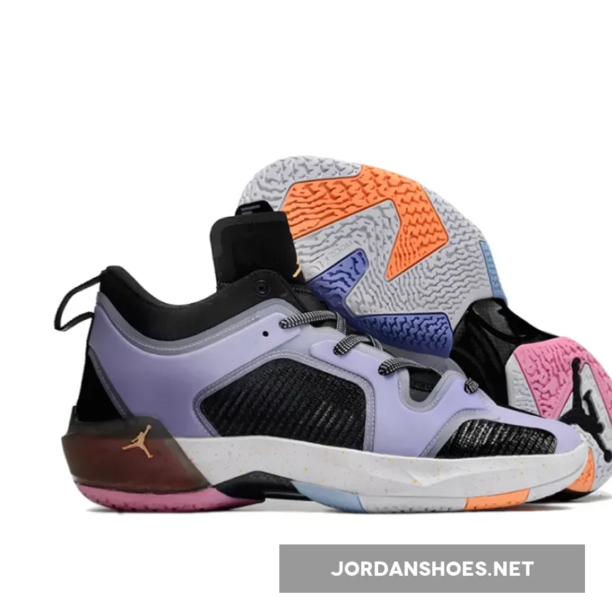 Air Jordan 37 Low "Dongdan" Black/Orange Chalk-Lilac Ice