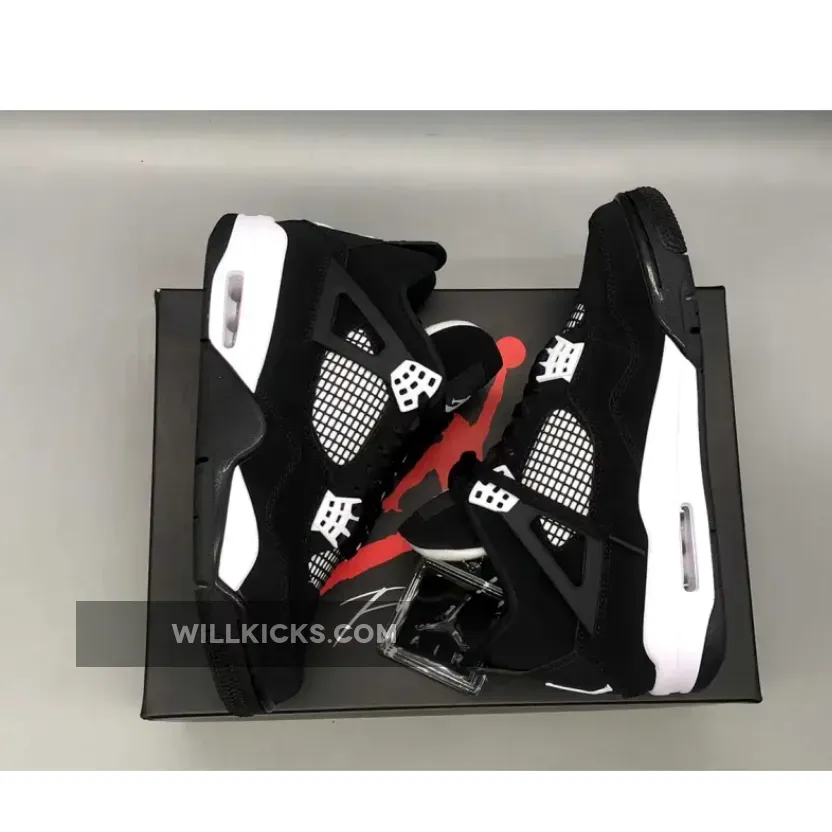 Air Jordan 4 Retro ‘White Thunder’ Black/White Air Jordan 4 Retro ‘White Thunder’ Black/White