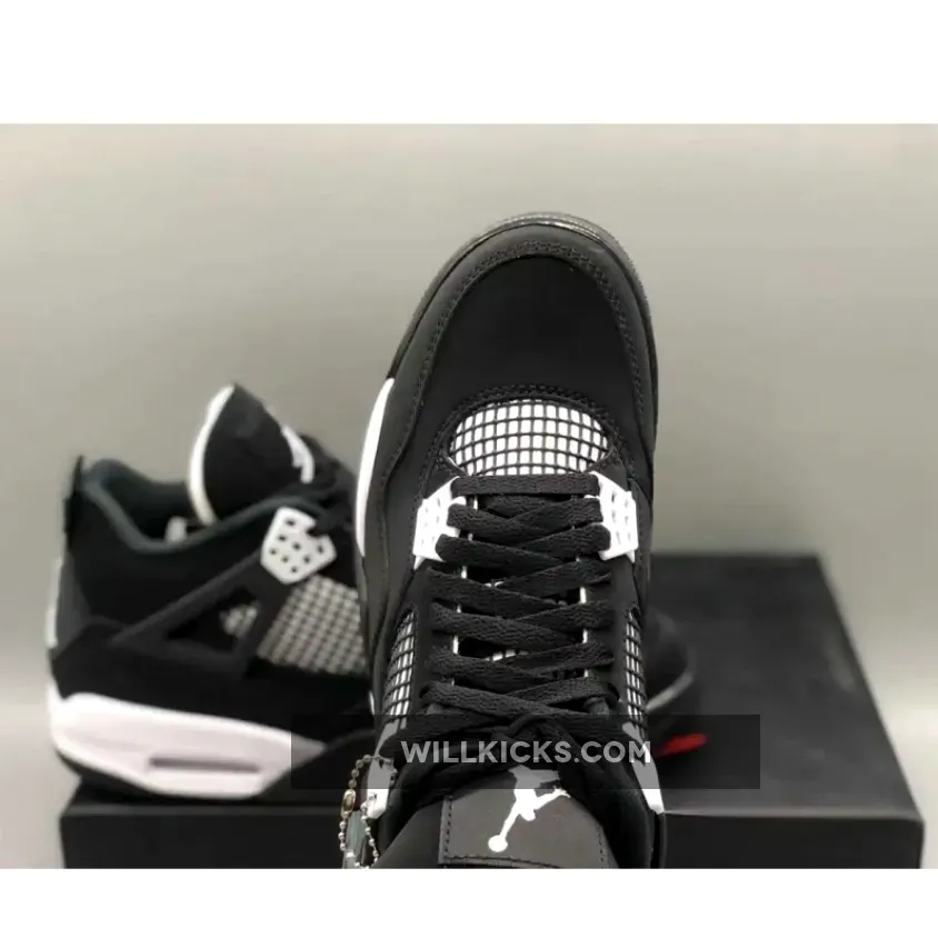 Air Jordan 4 Retro ‘White Thunder’ Black/White Air Jordan 4 Retro ‘White Thunder’ Black/White
