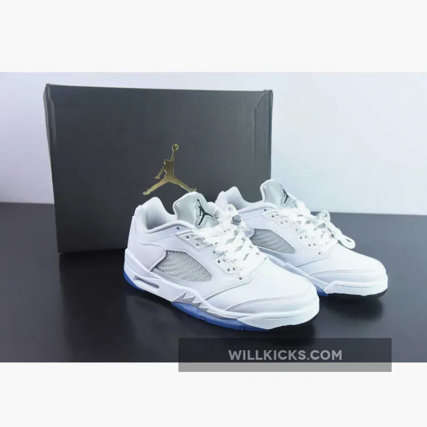 Air Jordan 5 Low White/Black-Wolf Grey