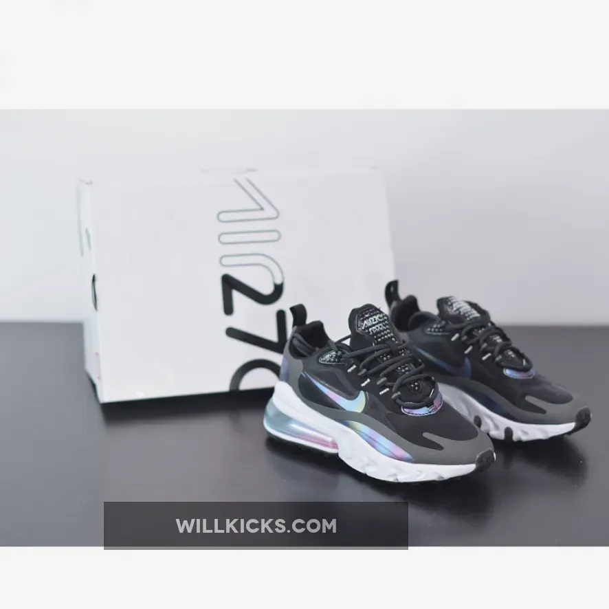 Air Max 270 React "Bubble Pack" Black/Smoke Grey-Multi Color-White