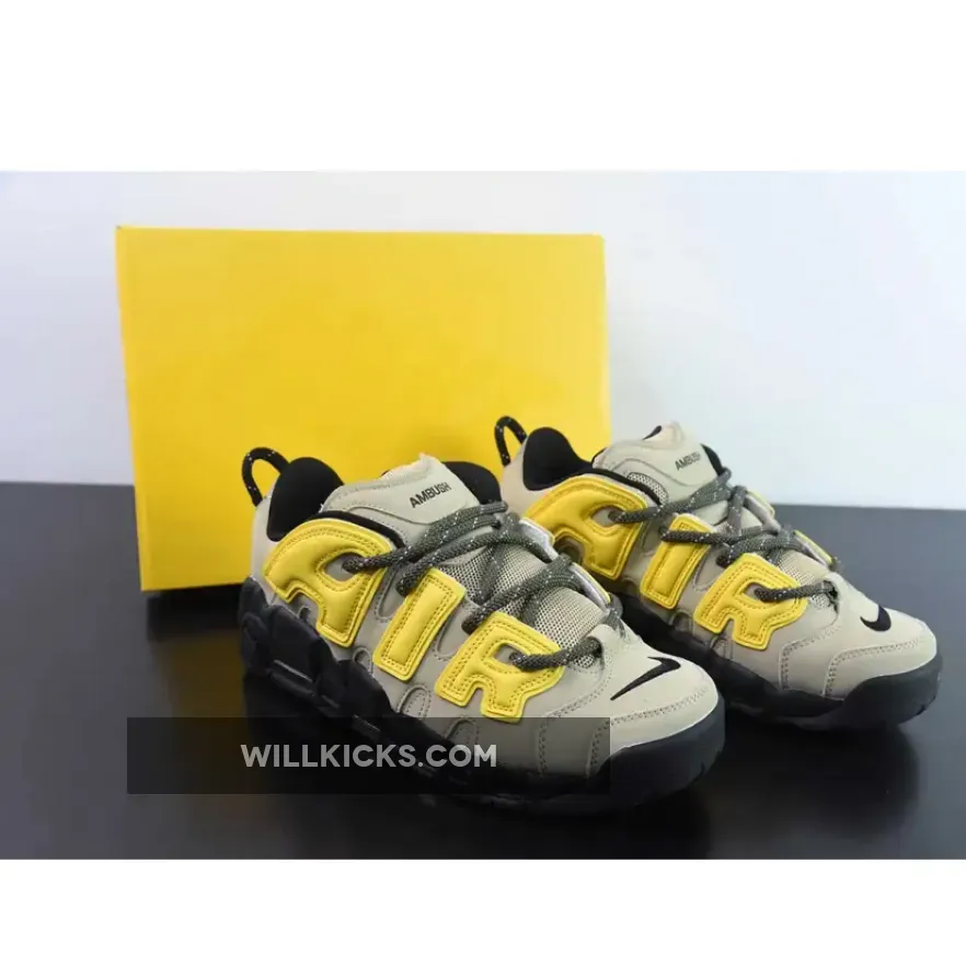 AMBUSH x Nike Air More Uptempo Low "Limestone"