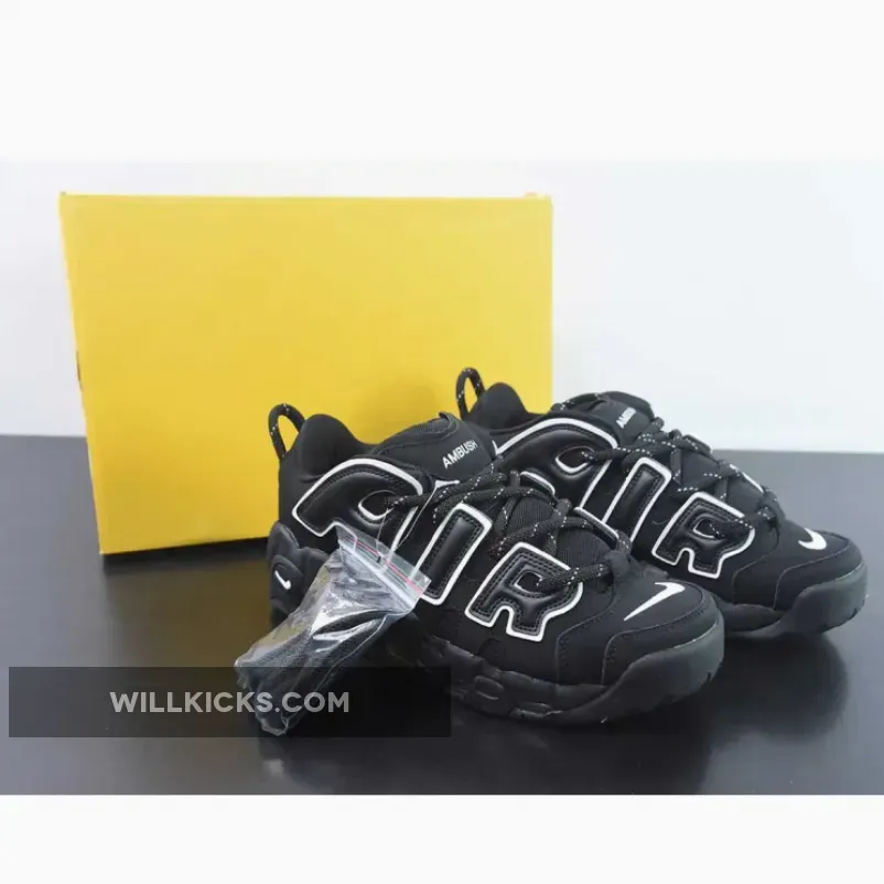 AMBUSH x Nike Air More Uptempo Low "Black/White"