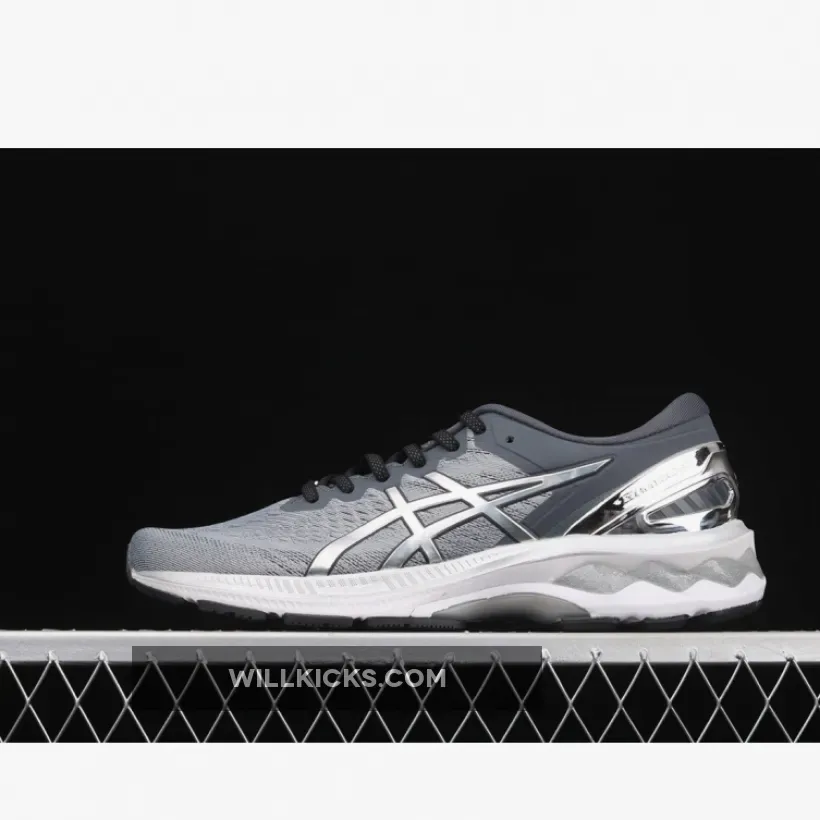 Asics Men’s GEL-KAYANO 27 Platinum Running Shoes Sheet Rock/Pure Silver