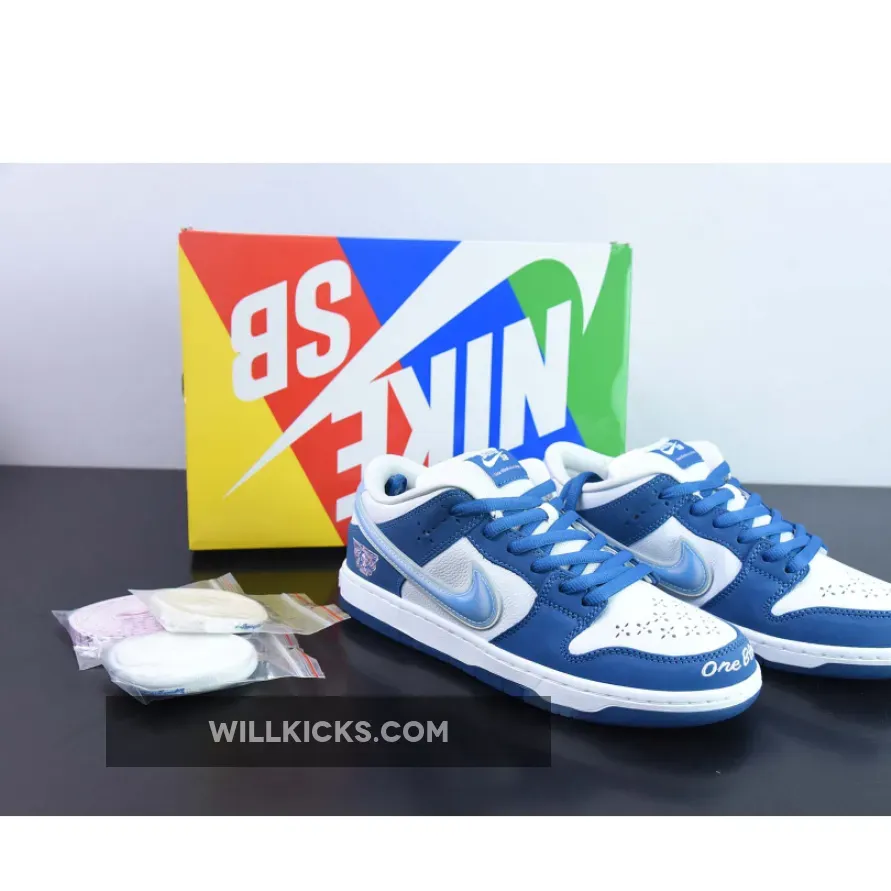 Born x Raised x Nike SB Dunk Low White Blue