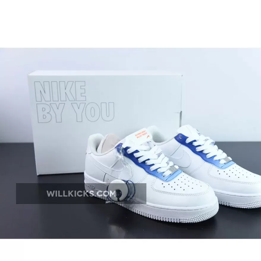 Custom BY You Nike Air Force 1 White Blue