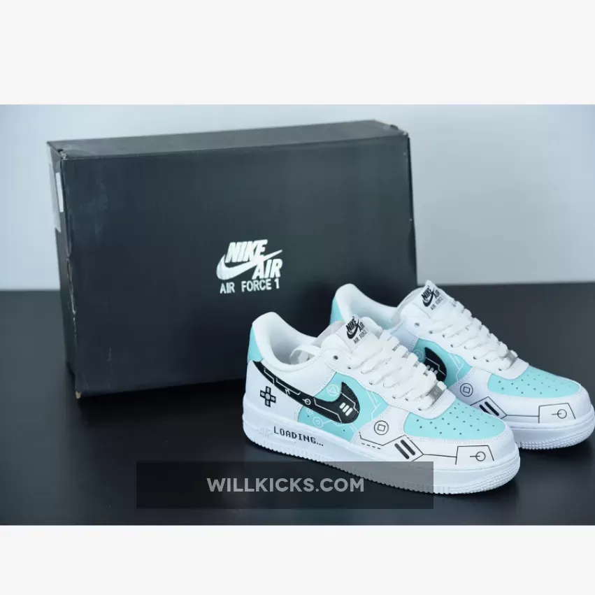 Custom Nike Air Force 1 Low White Green By You
