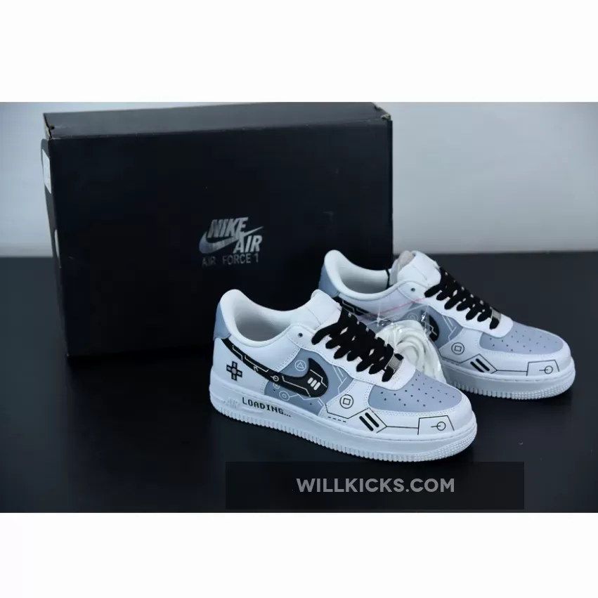 Custom Nike Air Force 1 Low White Black By You