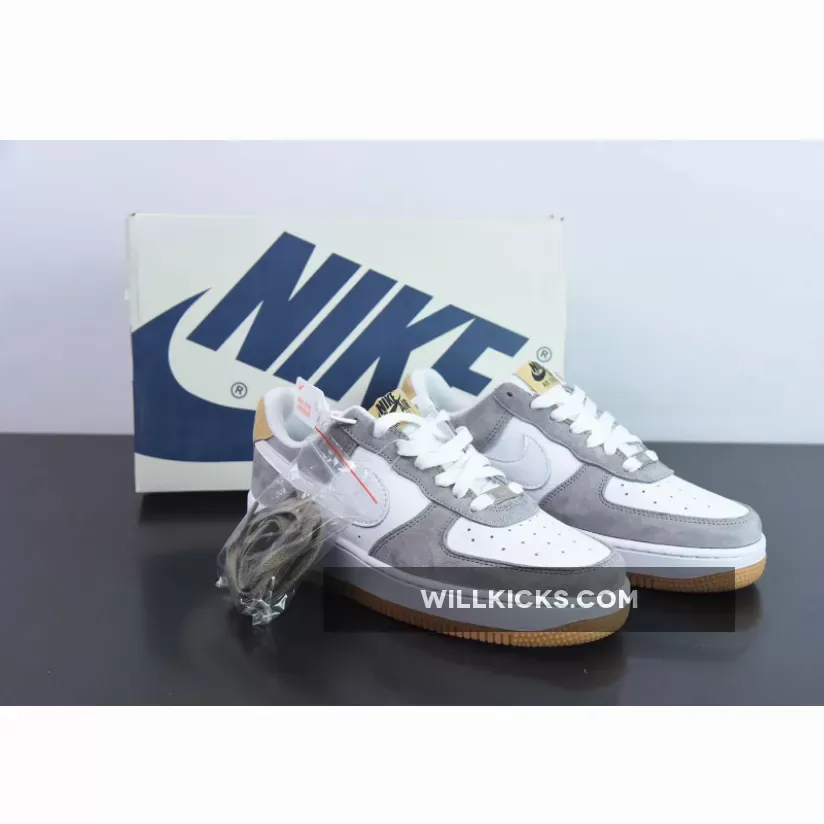 Custom Nike Air Force 1 Low White Grey Gum