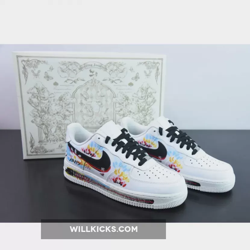 Custom Nike Air Force 1 Low White Black Multi