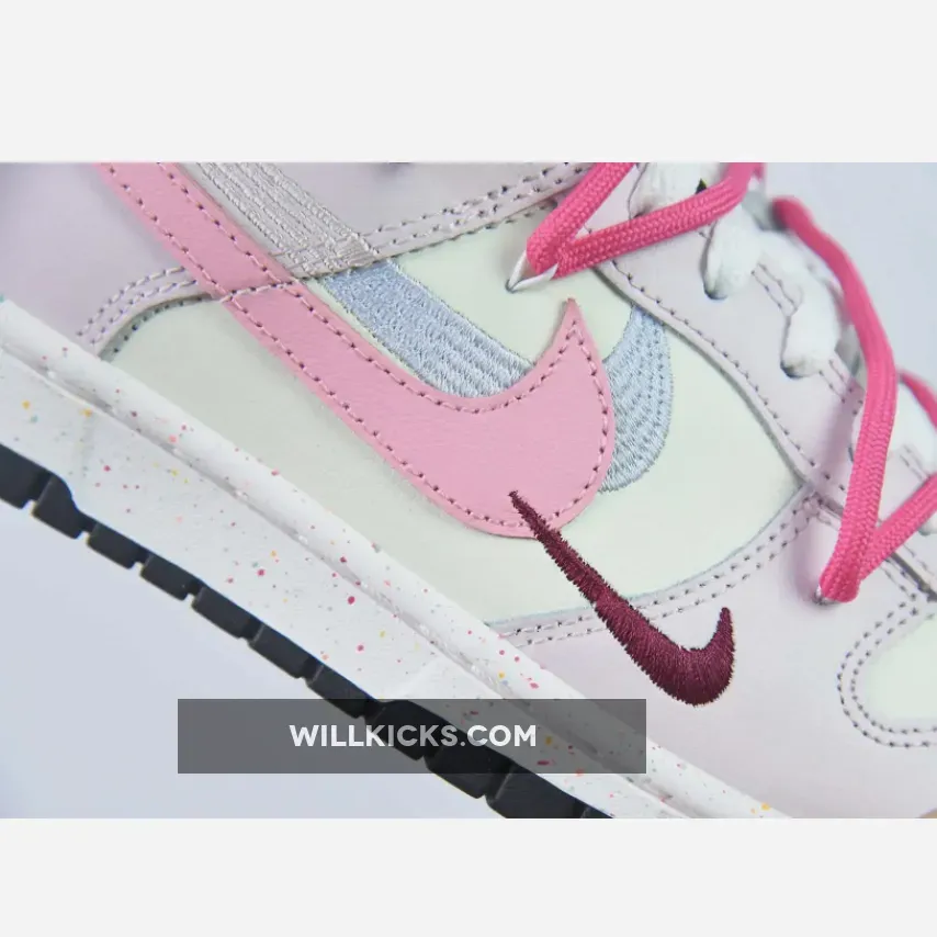 Custom Nike Dunk Low ‘Multiple Swooshes’ Pink Sail Black Custom Nike Dunk Low ‘Multiple Swooshes’ Pink Sail Black