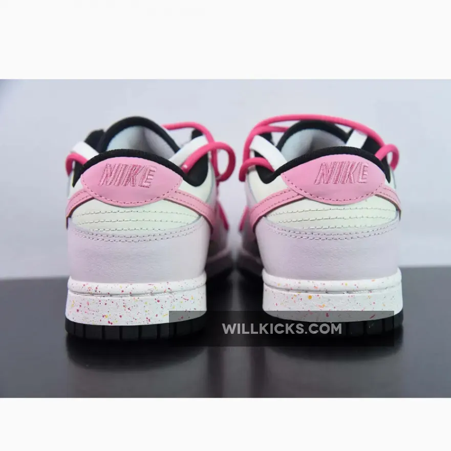 Custom Nike Dunk Low ‘Multiple Swooshes’ Pink Sail Black Custom Nike Dunk Low ‘Multiple Swooshes’ Pink Sail Black
