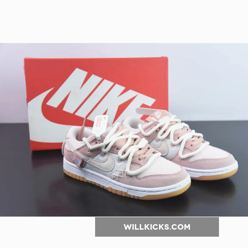 Custom Nike WMNS Dunk Low Teddy Bear Light Soft Pink