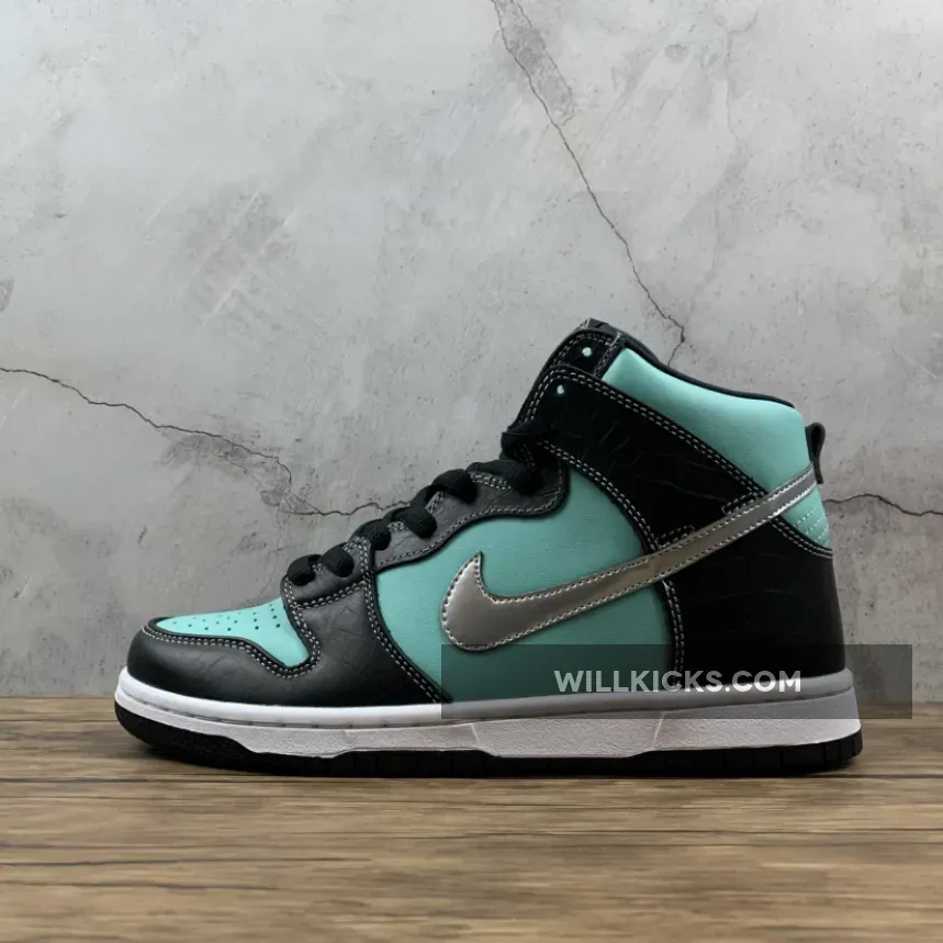 Diamond Supply Co. x Nike SB Dunk High Premium Aqua/Chrome-Black