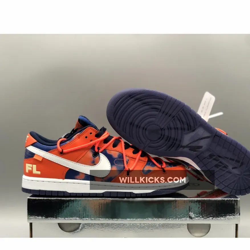 Futura x Off-White x Nike SB Dunk Low In Orange