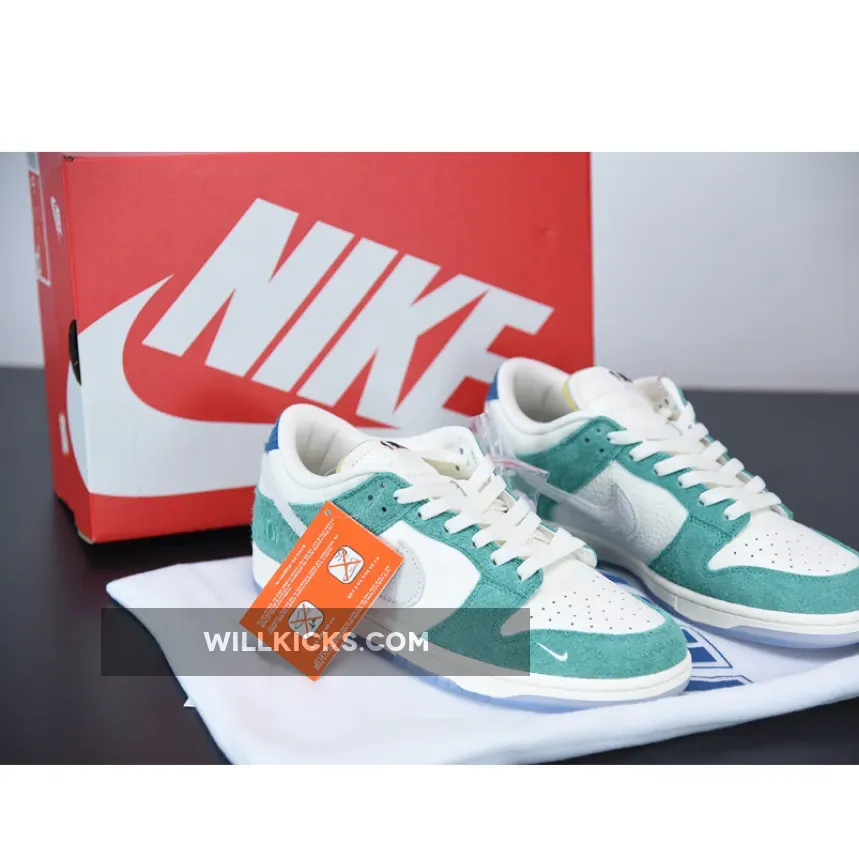 Kasina X Nike Dunk Low 'Industrial Blue' Sail/White-Neptune Green-Industrial