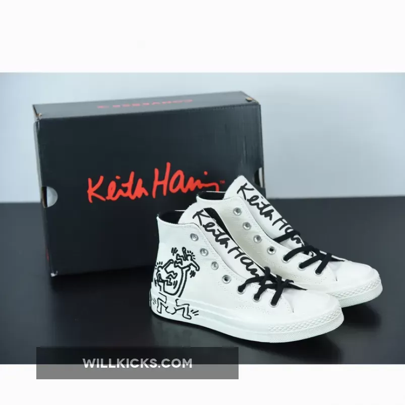 Keith Haring x Converse Chuck 70 Hi Egret Black