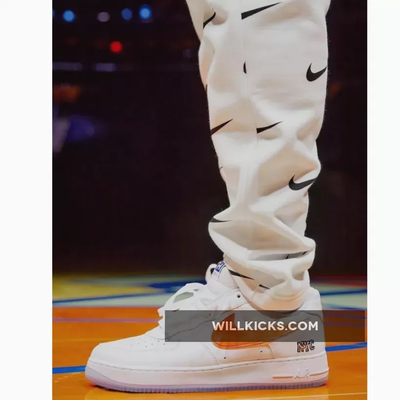 Kith x Nike Air Force 1 Low "NYC" White/Rush Blue-White-Brilliant Orange