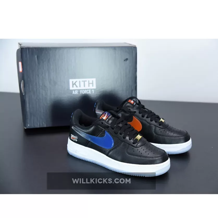 Kith x Nike Air Force 1 Low NYC Black Team Orange