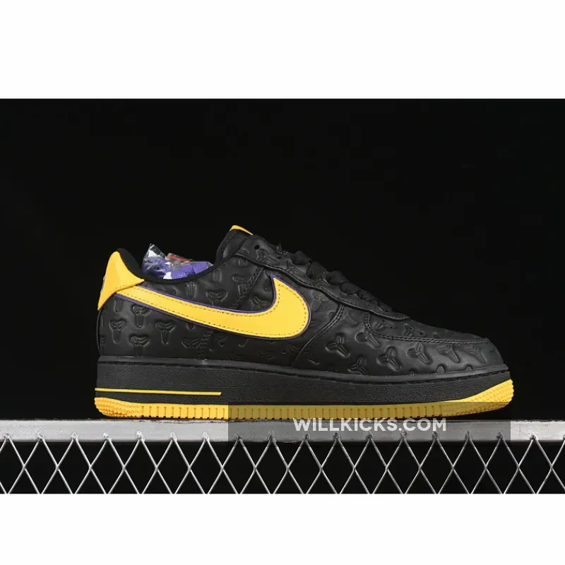 KOBE BRYANT X AIR FORCE 1 07 LOW BLACK/VARSITY MAIZE/VARSITY PURPLE