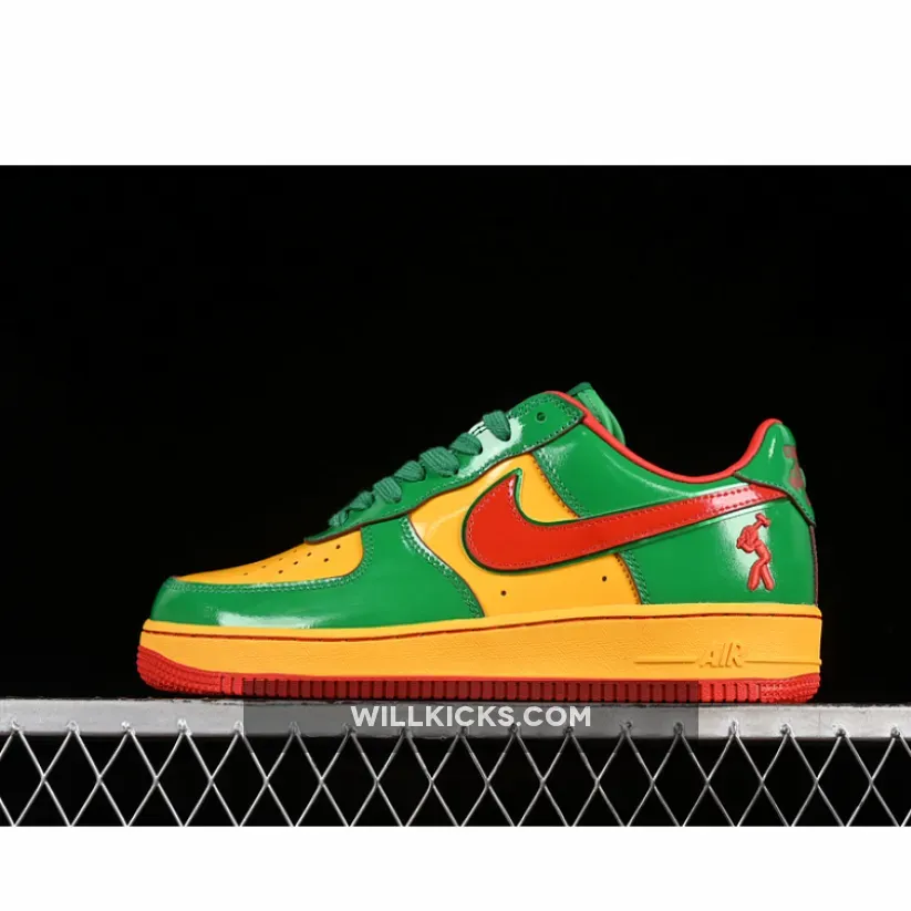 LIL YACHTY AIR FORCE 1 07 LOW LUCKY GREEN/MYSTIC RED/UNIVERSITY GOLD