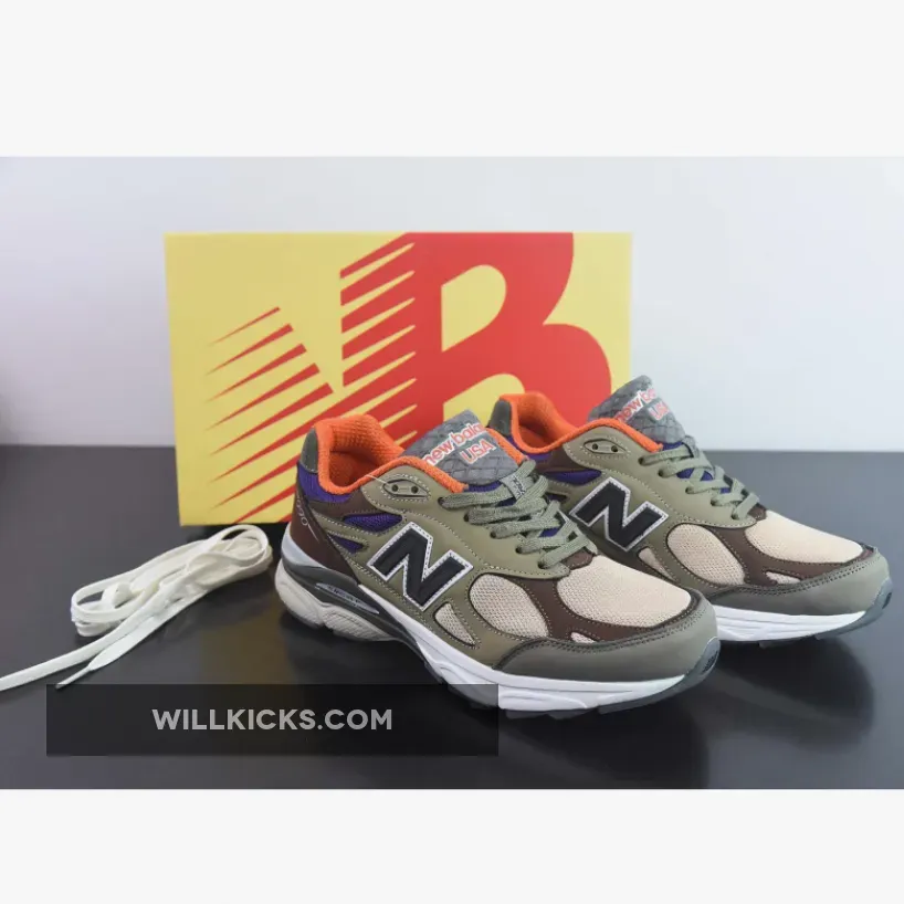 New Balance 990v3 MiUSA Tan/Blue