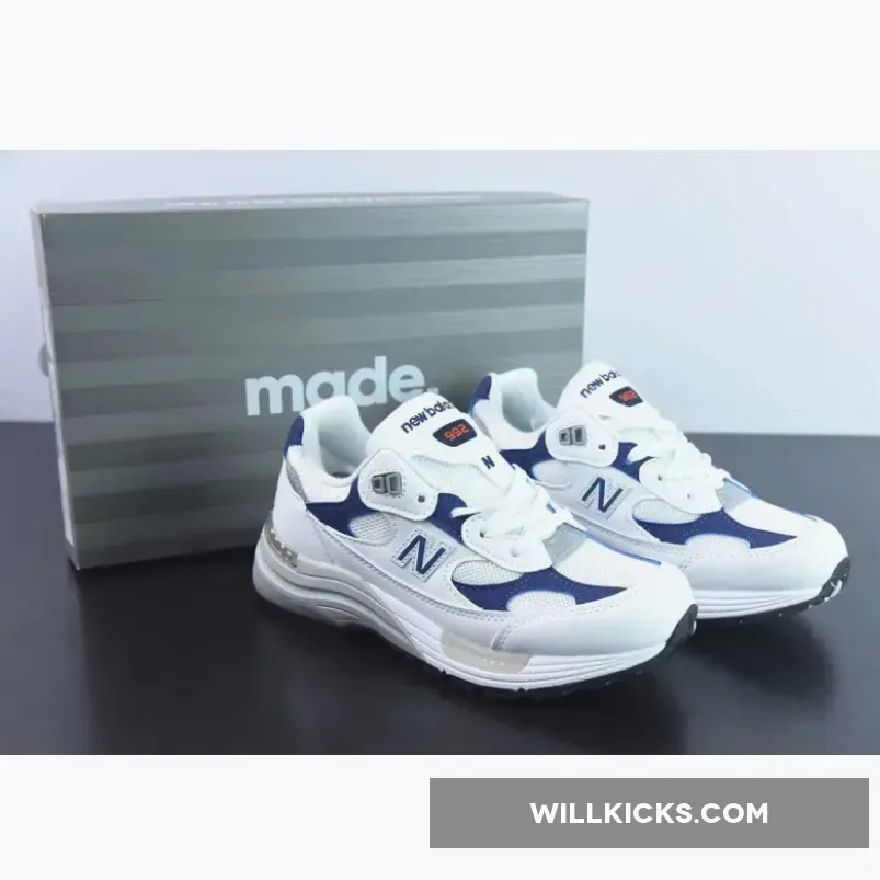 New Balance 992 White Navy