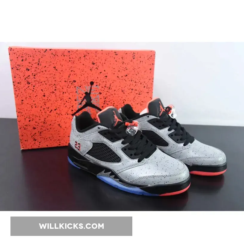 Neymar x Air Jordn 5 Retro Low Reflective Silver/Infrared 23-Black