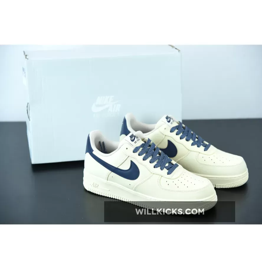 Nike Air Force 1 ’07 Beige/Deep Blue-Reflection