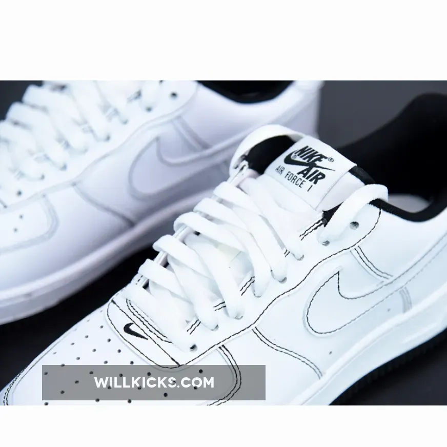 Nike Air Force 1 ’07 "Contrast Stitch" White Black Nike Air Force 1 ’07 "Contrast Stitch" White Black