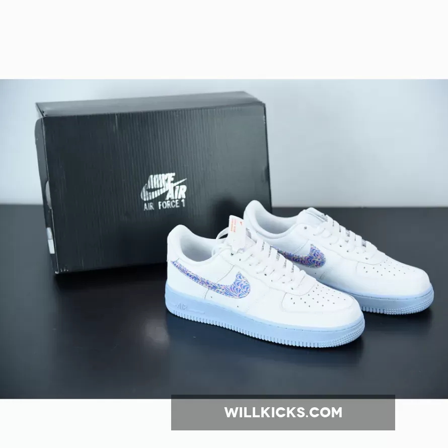 Nike Air Force 1 07 LV8 White Hydrogen Blue WMNS