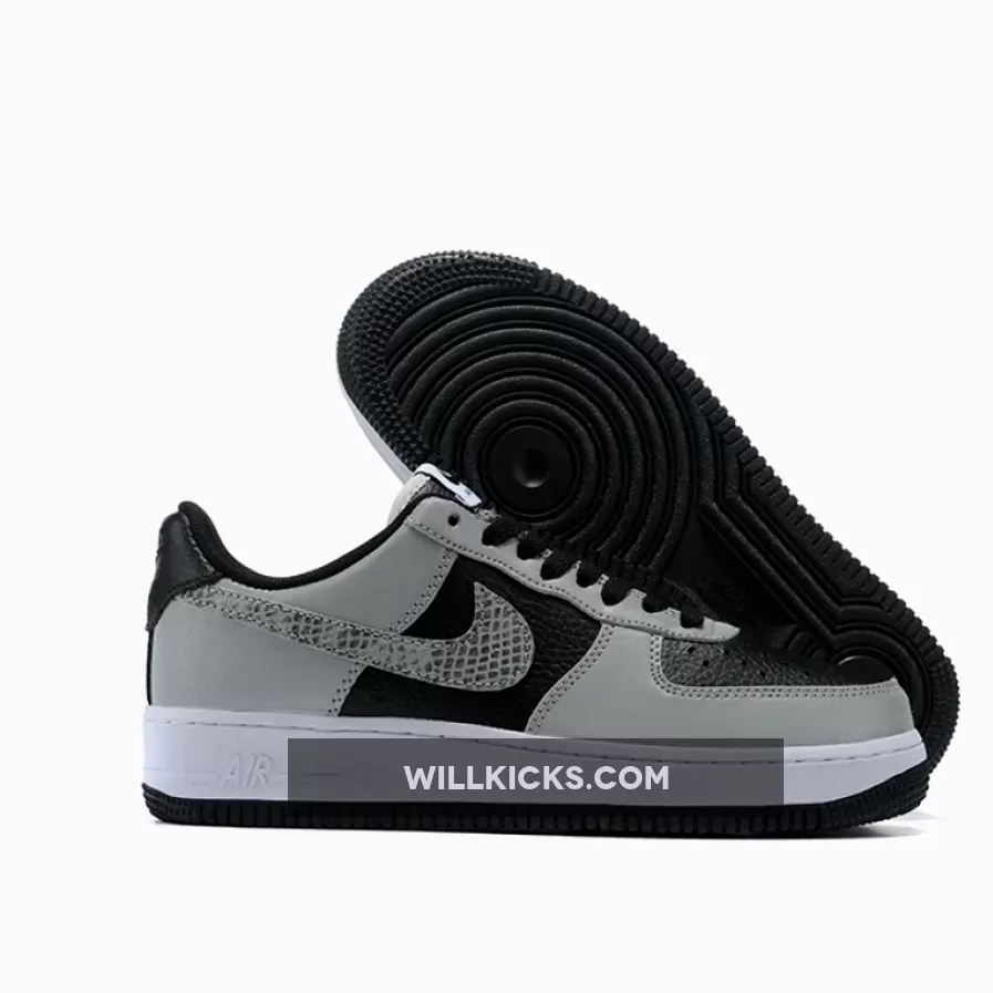 Nike Air Force 1 B "Silver Snake" Black/Silver/White