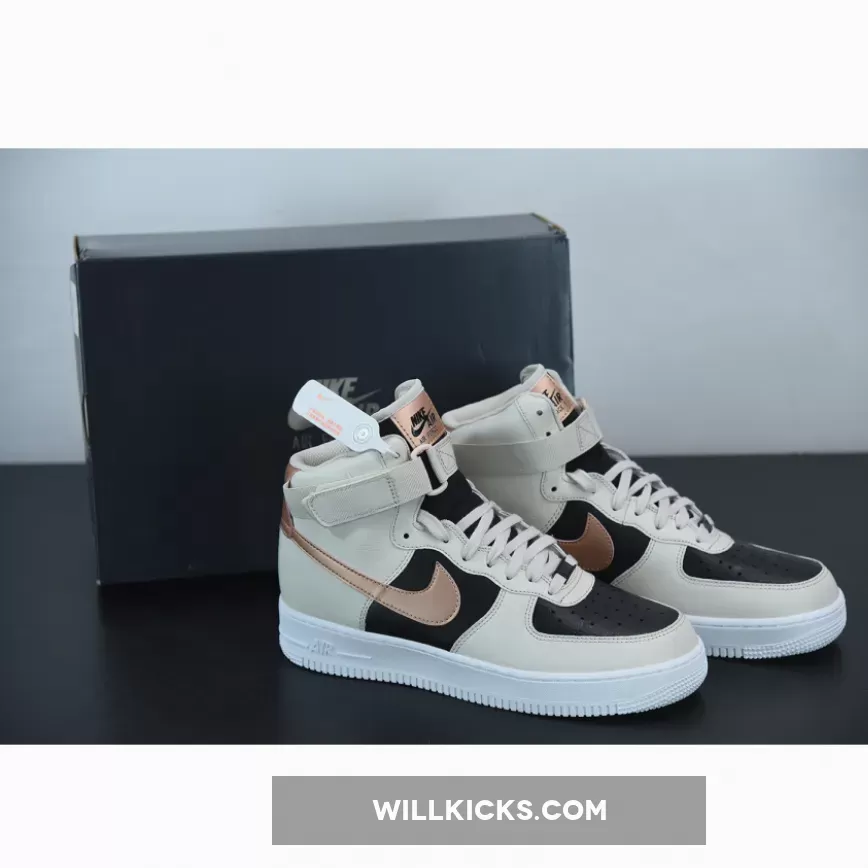 Nike Air Force 1 High Sail/Black-Metallic Bronze