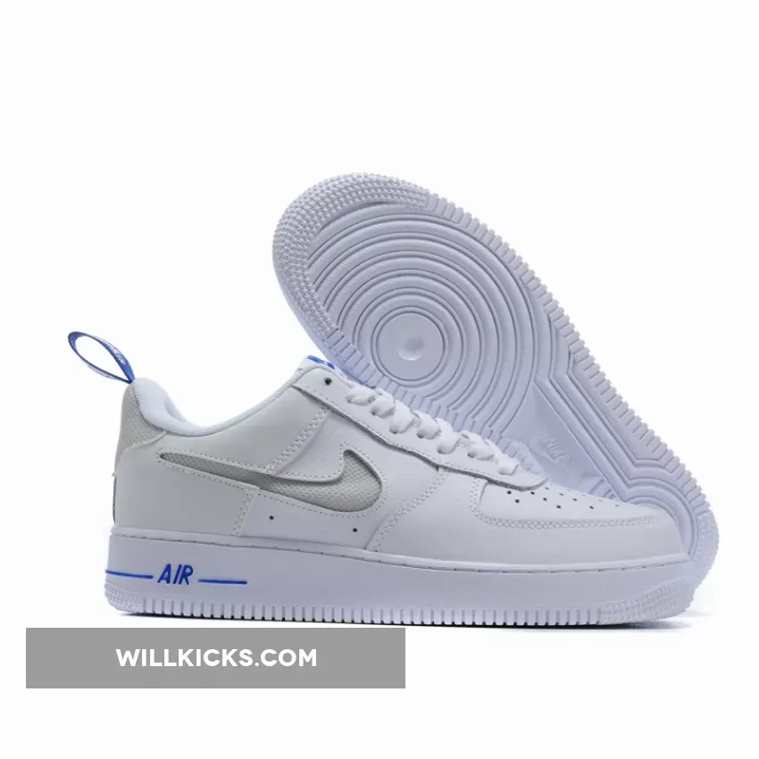 Nike Air Force 1 Low Cut Out Swoosh White