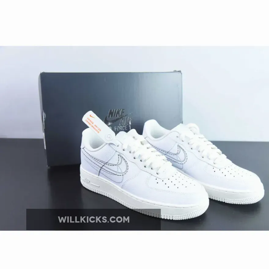 Nike Air Force 1 Low "Multi-Swoosh" White Sail