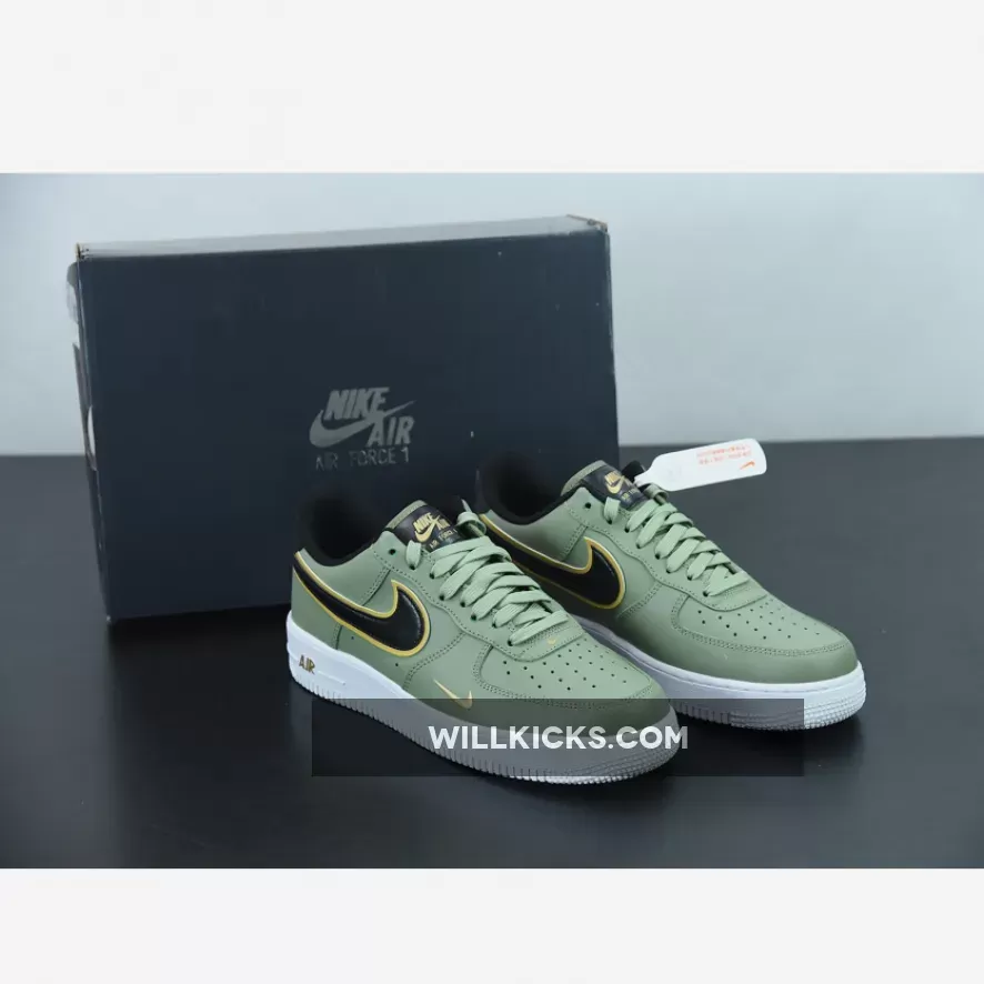 Nike Air Force 1 Low Olive Green/Black-Gold