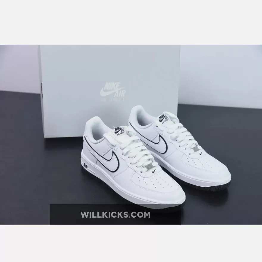 Nike Air Force 1 Low Outline Swoosh White Black