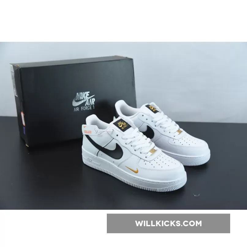 Nike Air Force 1 Low White/Black/Metallic Gold