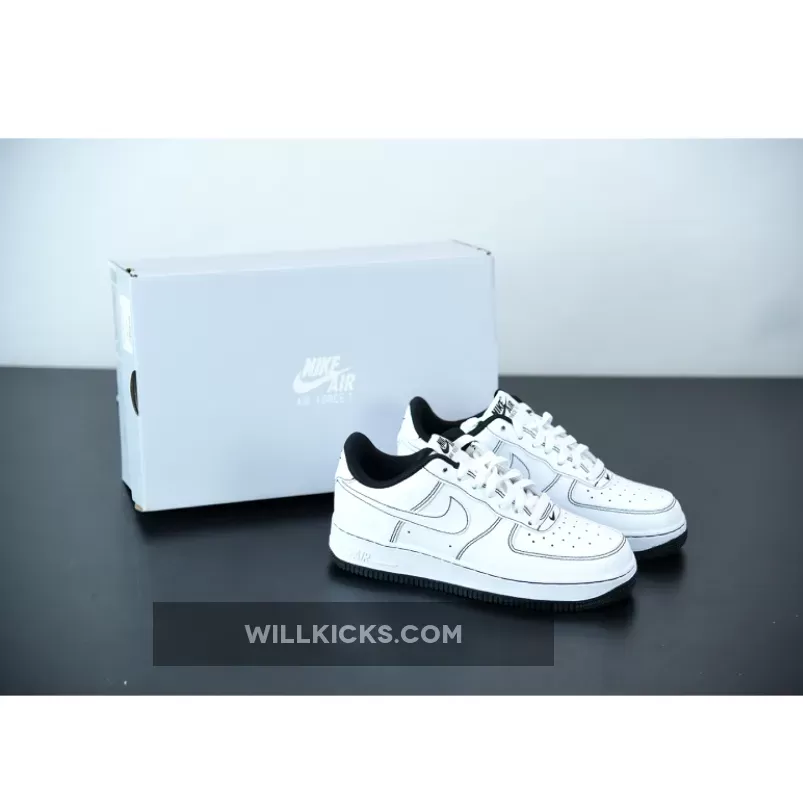 Nike Air Force 1 LV8 White Black Stitch