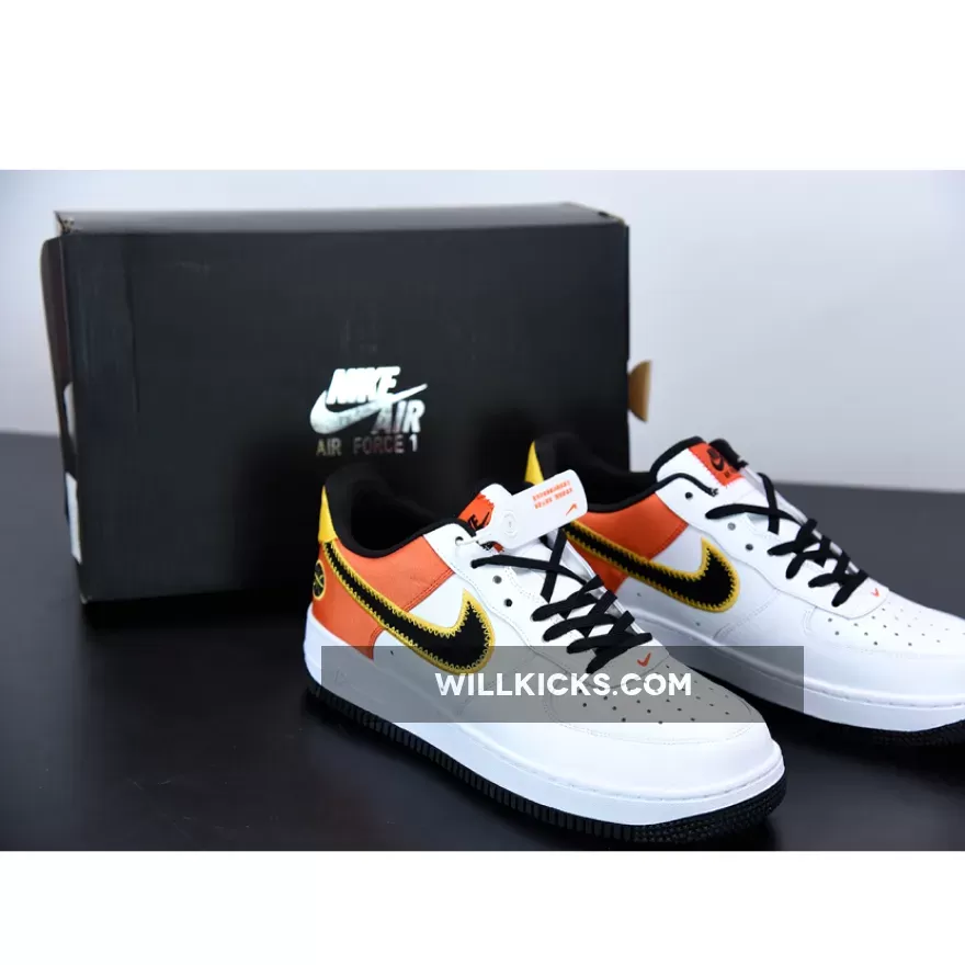 Nike Air Force 1 "Raygun" White/Black-Orange Flash-Amarillo